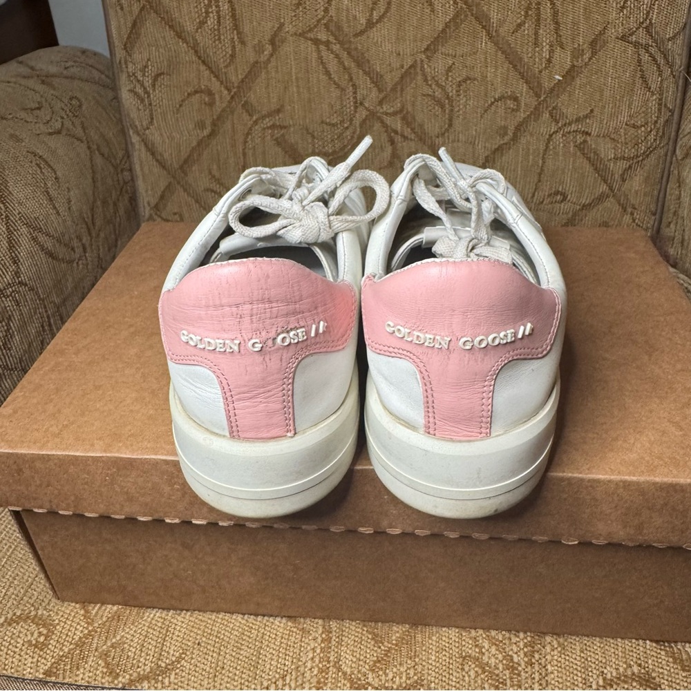 Golden Goose PURESTAR Low Top Sneaker (white / pink glitter) Size‎ 39 - Picture 7 of 10
